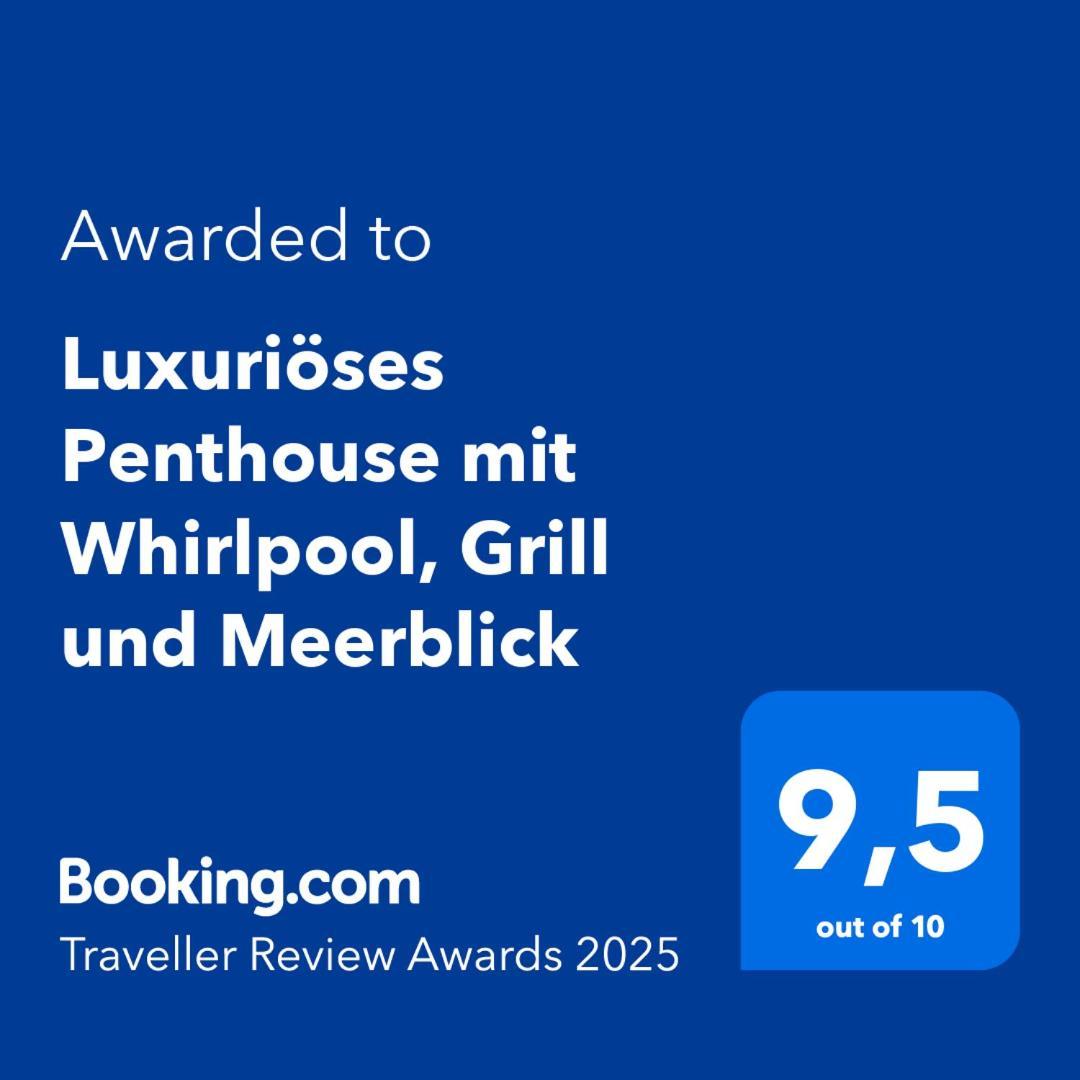 Luxurioeses Penthouse Welle Mit Whirlpool, Grill Und Meerblick Vir Luaran gambar